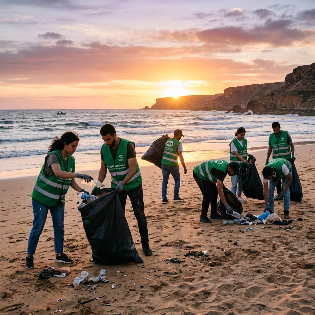 Collecte sur la plage